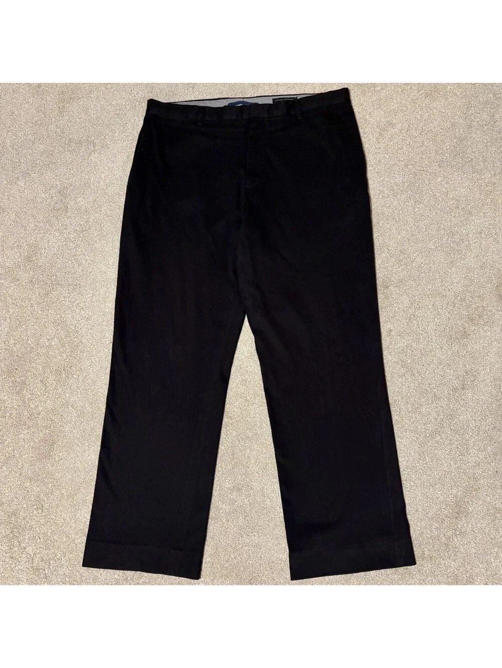 Banana Republic Mens 38x32 Black Flat Front Classic Fit Pants Khakis Trousers